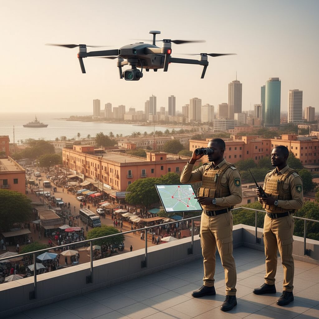 Analyse approfondie des défis et opportunités pour les agences de sécurité privé - surveillancehumaine, dronessécurité, sénég